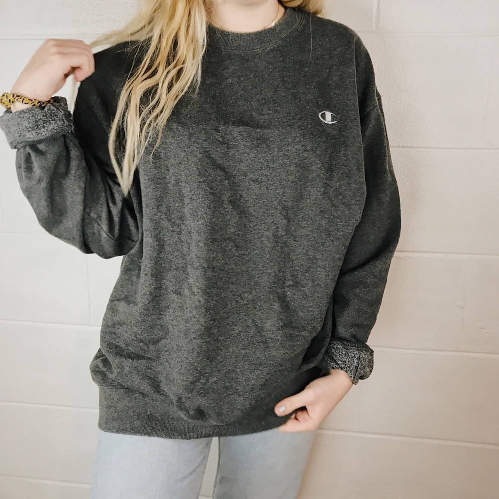 classic gray champion crewneck
